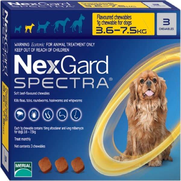 NexGard SPECTRA za pse 3,5-7,5kg