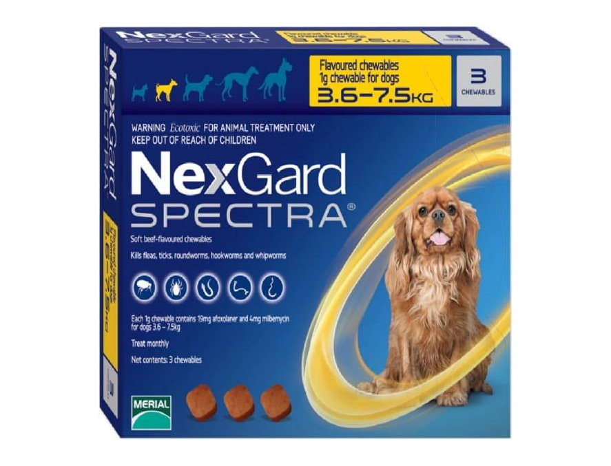 NexGard SPECTRA za pse 3,5-7,5kg - 1 tableta