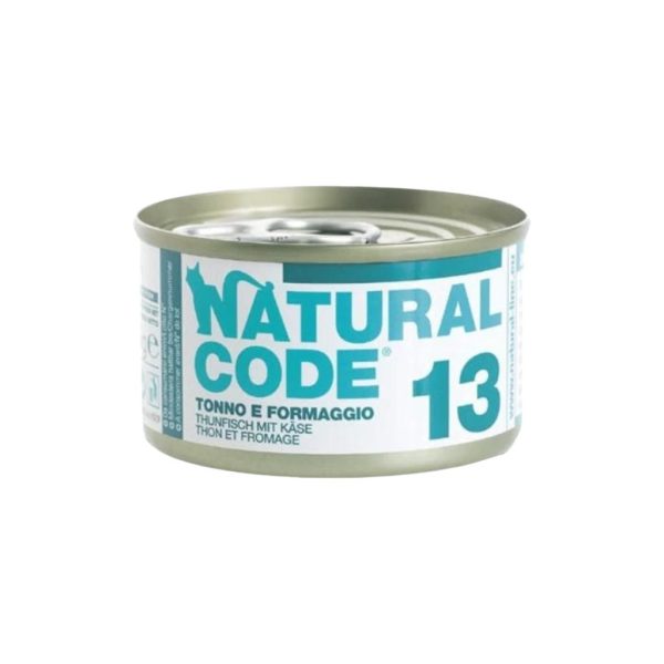 natural code 13 konzerva za mace tuna i sir 85g