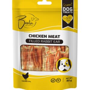 BESTA POSLASTICE ZEČIJE UŠI SA PILETINOM 500g