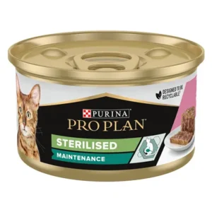 PRO PLAN KONZERVA ZA STERILISANE MACE KOMADI U PAŠTETI LOSOS I TUNA 85g