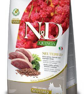 Shop 30 N&D QUINOA MINI ADULT ZA STERILISANE PSE PAČETINA 7kg